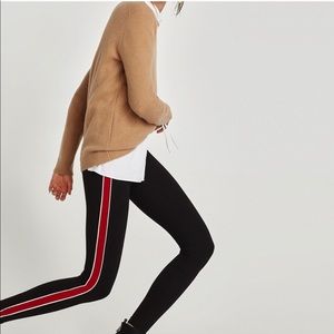 Zara Trafaluc side stripe leggings NWOT